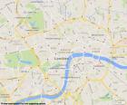 Карта города Лондона, с частью их районов и главных улиц